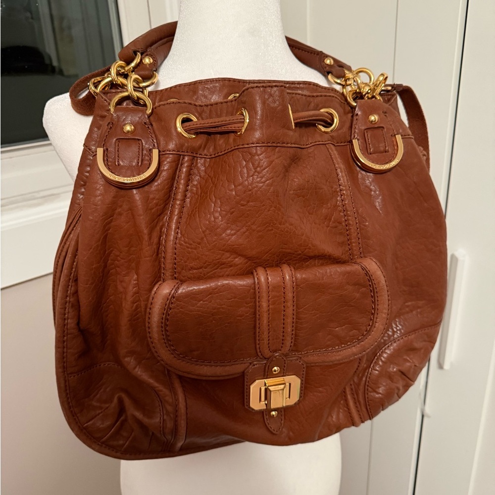 Elegant Brown Leather Women's Bag